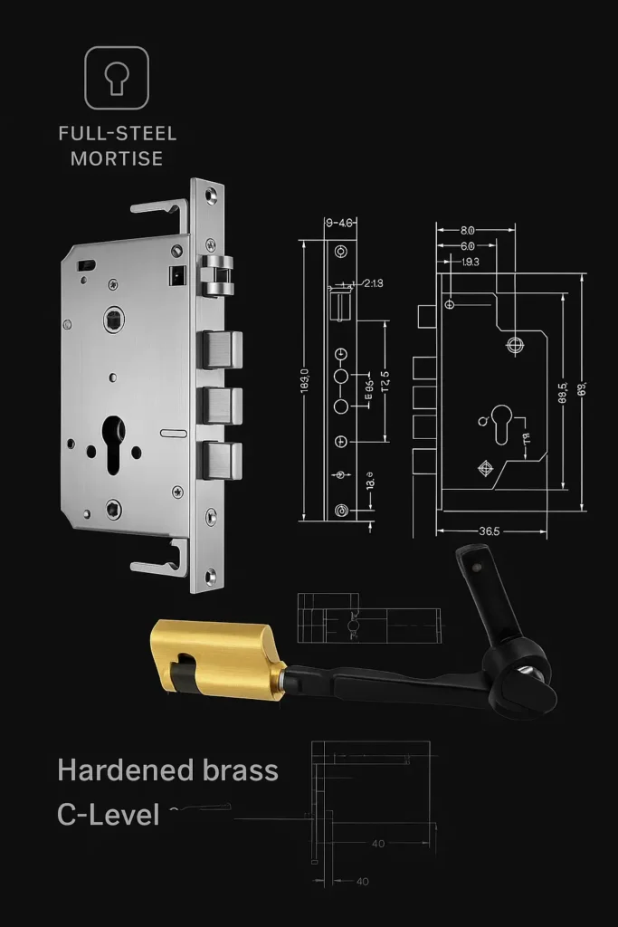 Image showing the four levels of security of the Toss Smart Digital Lock lock