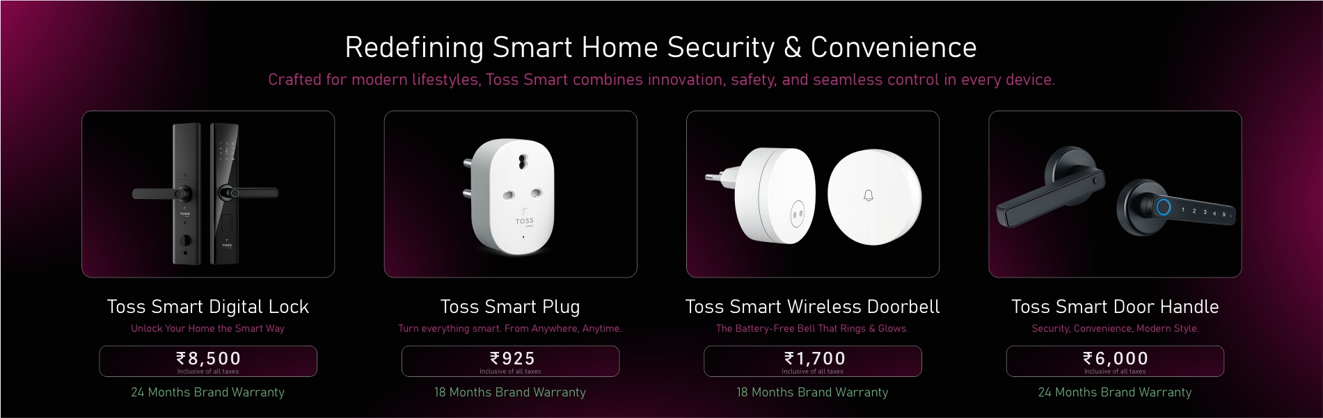 Landing page banner