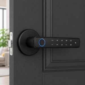 Toss Smart Door Handle installed on a door